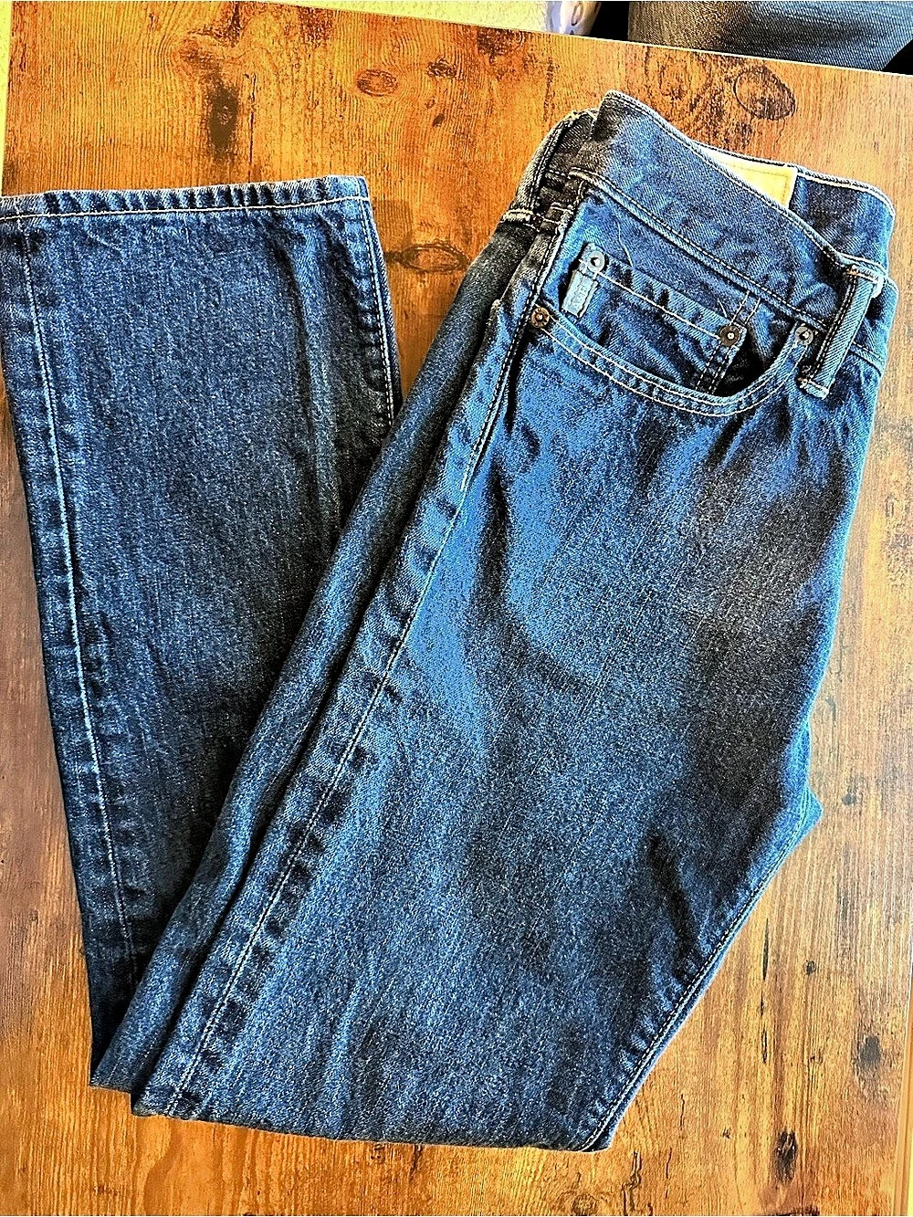 Abercrombie & Fitch Jeans Mens 28x30 Blue Rigid 100% Cotton Denim Straight EUC